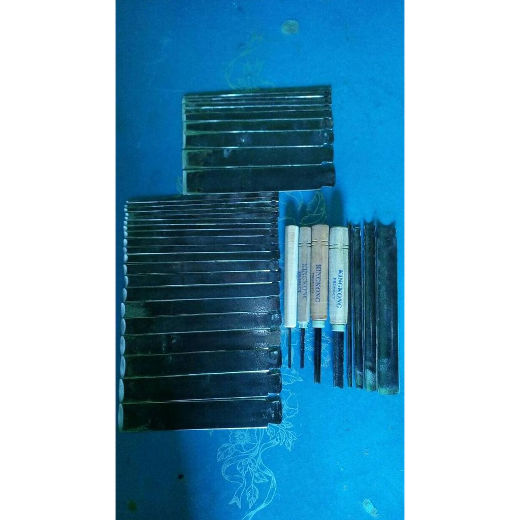 alat pahat / alat ukir / tatah kayu ukir lengkap kwalitas silver murah