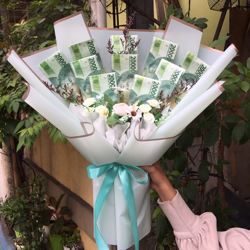 Jual Buket Uang Money Bouquet Buket Duit Buket Uang 20000 Buket Bunga Indonesiashopee 