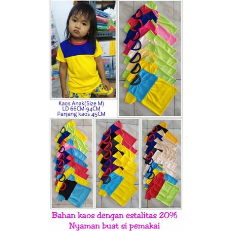 KAOS ANAK CEWEK COWOK/KAOS HARIAN/KAOS MAIN/BAJU ANAK