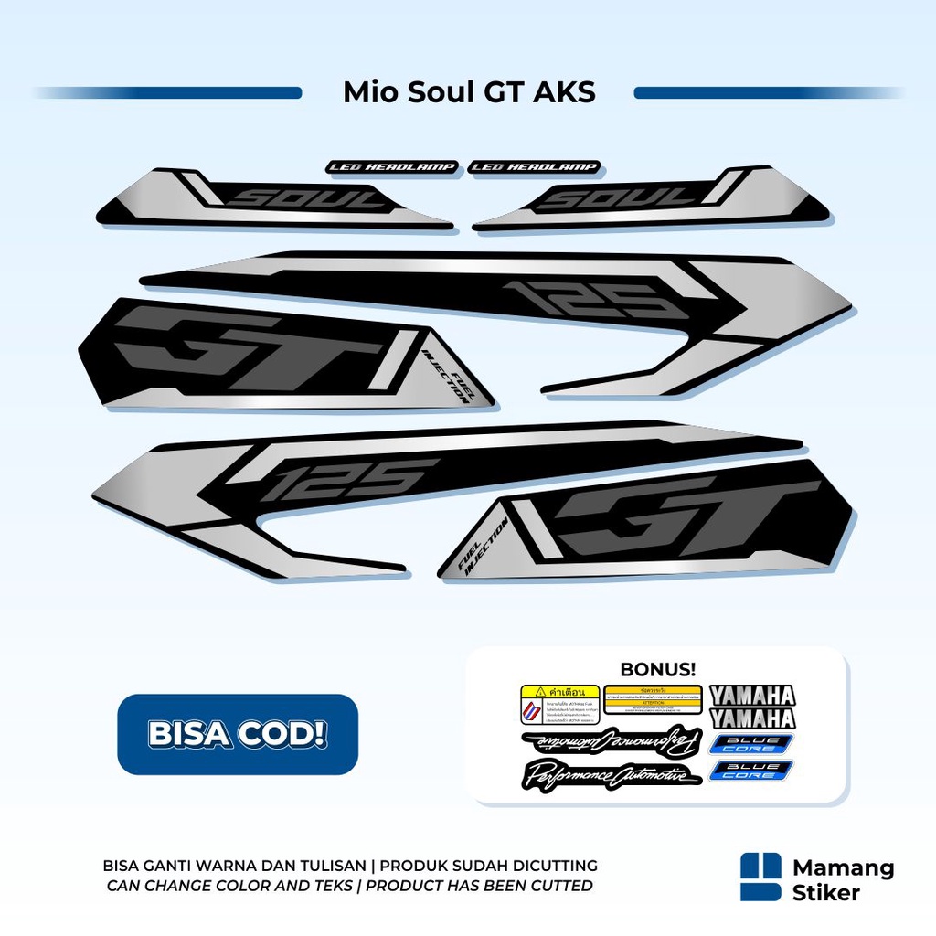 Striping Yamaha Mio Soul GT AKS 125 Variasi Original (4) 2015 2016 2017 2018 2019 2020 2021 LED Full