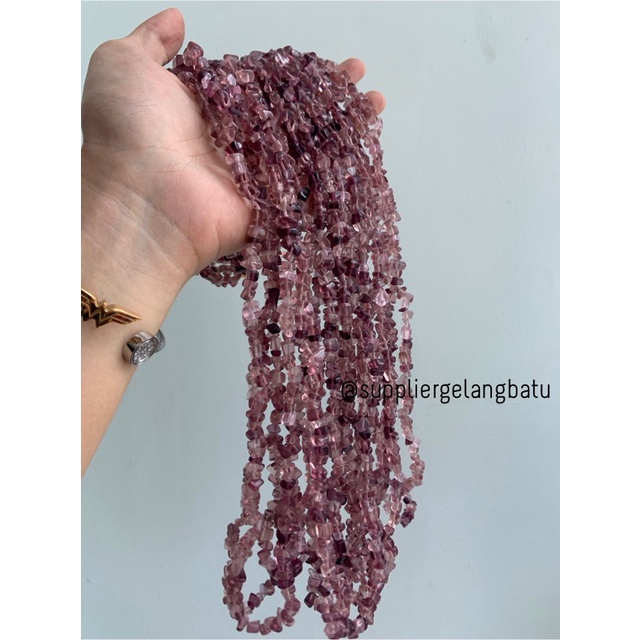 kerikil Batu alam violet quartz kuarsa ungu 1cm pecahan kristal bahan bahan kalung gelang anting strap mask kerajinan tangan craft citayam fashion week etink vintage elegan bali