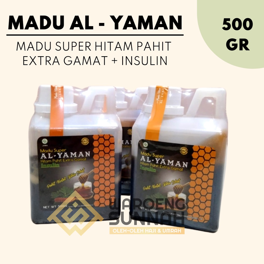 Madu Hitam Pahit AL-YAMAN Plus Insulin 500gr / Madu Diabetes