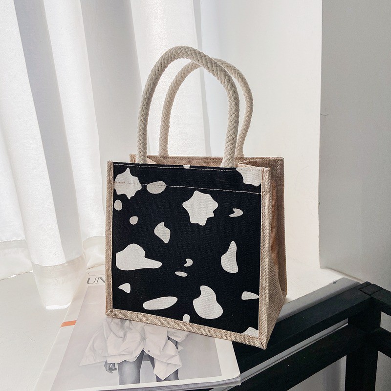 Merci Shoulder Bag Top Handle Tas Bahu vintage korean-Sapi Hitam