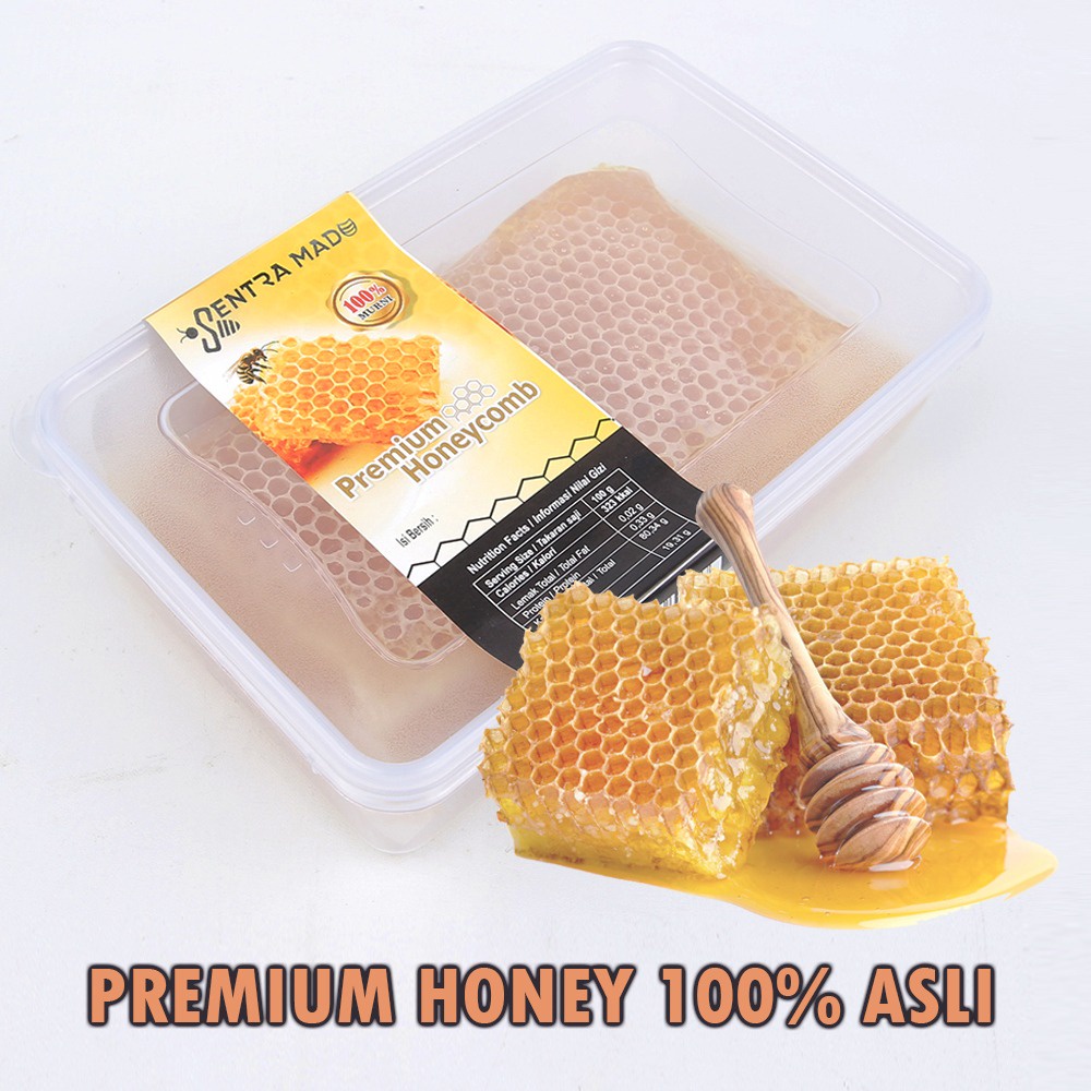 

100% MADU ASLI HONEYCOMB 250gram By Sentra Madu Original Madu Hutan Murni Herbal Banyak Manfaat PS