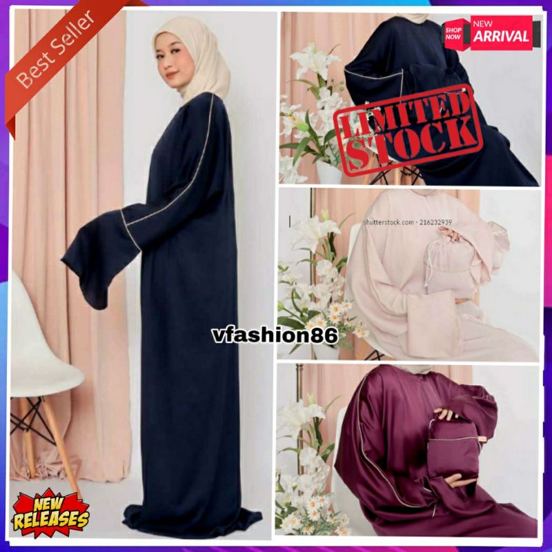 Terbaru - Mukena Sadiya By Asput 1998 Abaya Asput Polos Halus Abaya Asput Original Abaya Satin Slik 