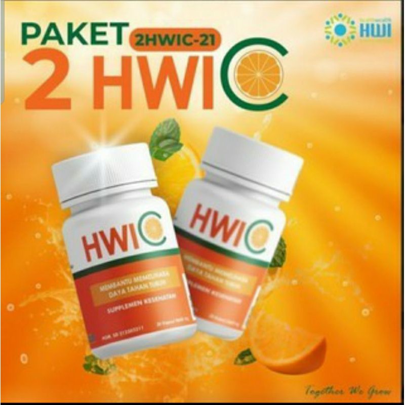 PASTI ORI NO KW.Paket 2 botol HWI C (VITAMIN C) ORI 100%  READY Pureway HWI C vit c d e zinc d biofl