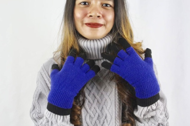 Sarung Tangan Rajut Wool Glove Winter Musim Dingin 3in1