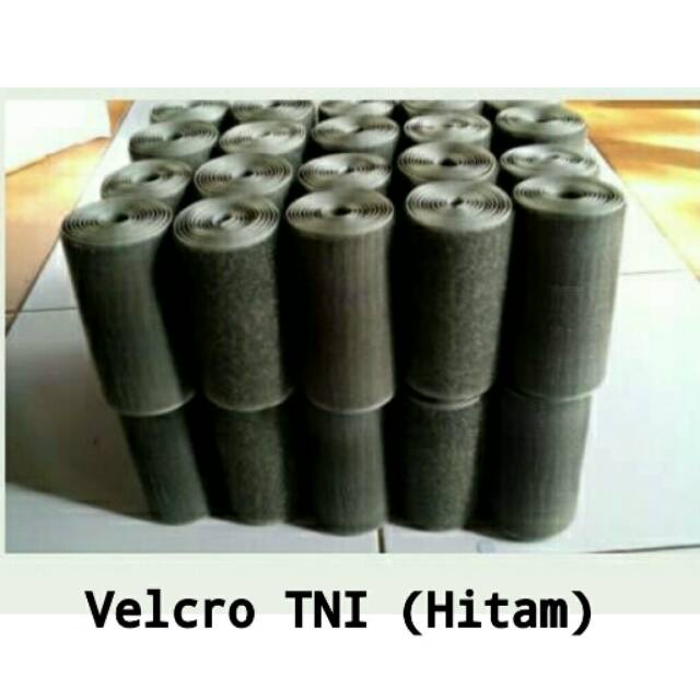 Velcro TNI Hitam (Lebar 10cm) / Magic Tape / Velcro Tactical