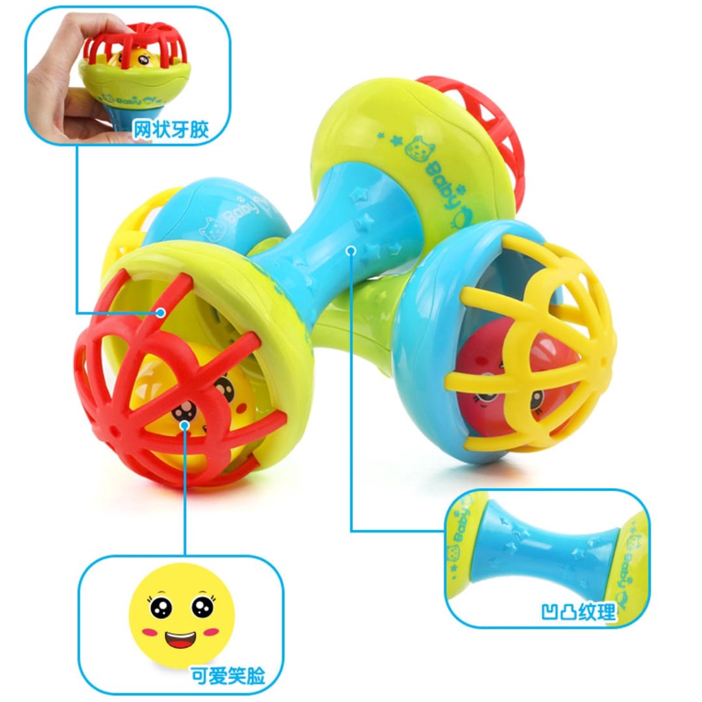 [BIG SALE] Mainan Bayi Rattle Stick M11 Baby Soft Teether Gigitan Bayi BPA Free / Maenan Kerincingan Bisa Bunyi