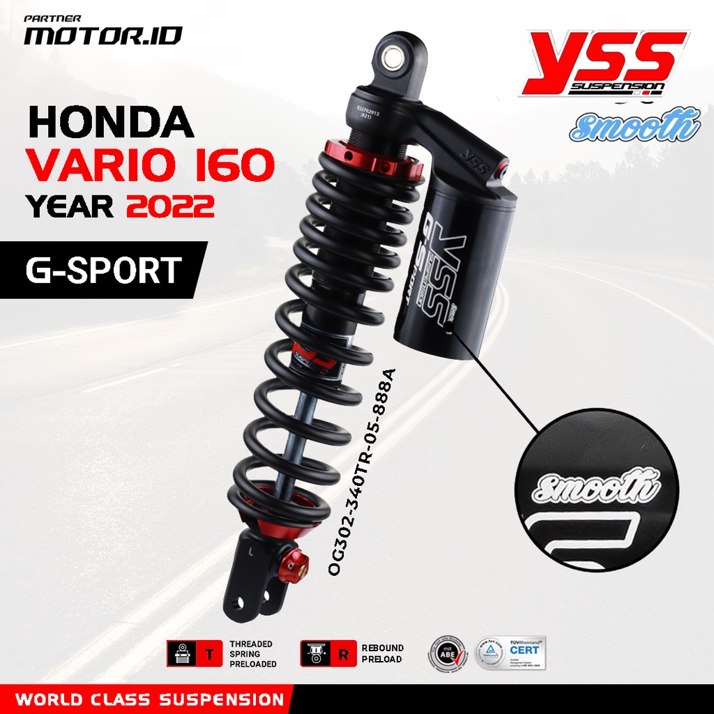 SHOCK BELAKANG YSS G-SPORT SMOOTH HONDA VARIO 160 340 MM
