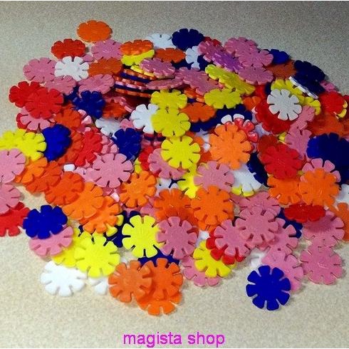 Bombik tazos kecil mainan lego bongkar pasang edukatif jadul magist4 Murah