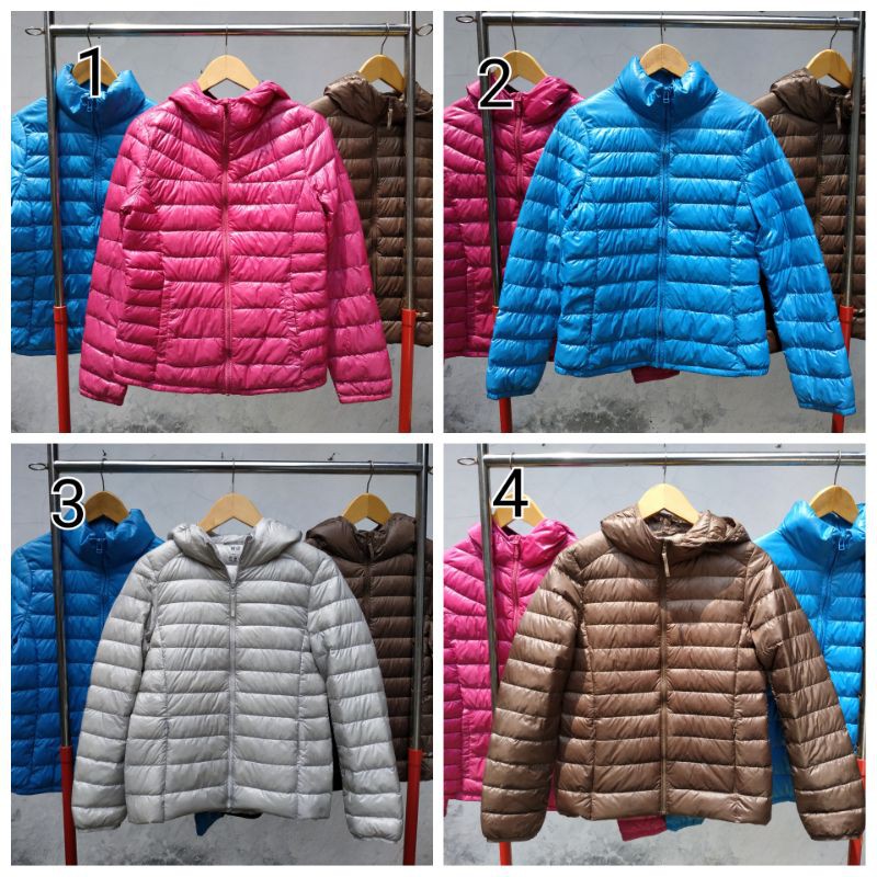 Jaket Bulu Angsa Uniqlo Ultralight Down Jacket, Jaket Winter, Outdoor, Jaket Gunung Wanita