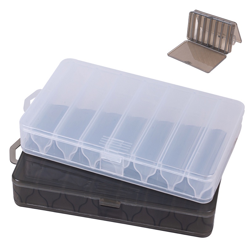 HENGJIA 14 Compartment Fishing Tackle Box  Double Sided Fishing Bait Lure Hooks Box Bait Storage Case Organizer Sorting Box Fishing Accessories Tool