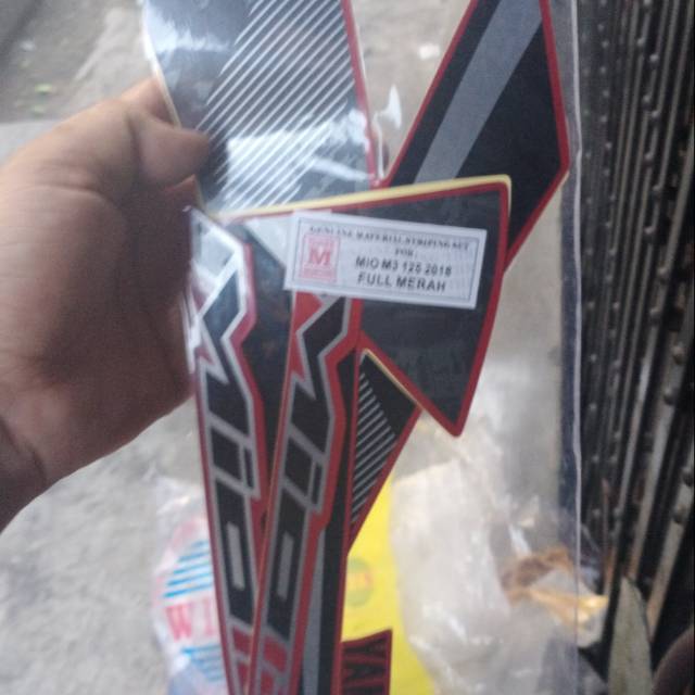 Striping sticker stiker yamaha mio m3 merah