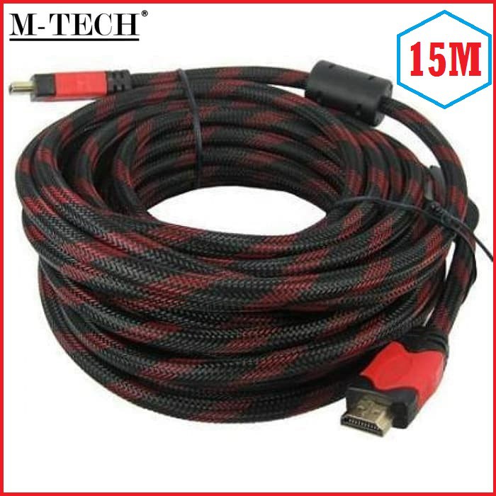 KABEL HDMI 15M SERAT JARING HDMI TO HDMI 15 M 1080P V1.4 3D HQ