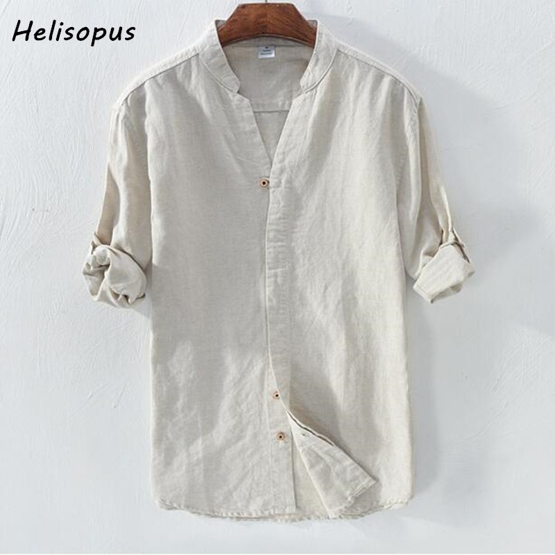 Kemeja Lengan Pendek Casual Bahan Katun Linen Warna Biru Kemeja Lengan Pendek Casual Bahan Katun Linen Warna Biru
