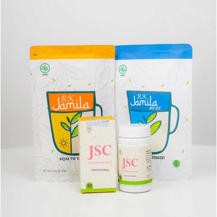 Paket Jamila Tea Dan JSC Jamila Sliming Capsule Teh Pelangsing Badan Herbal Bpom Aman Untuk Busui