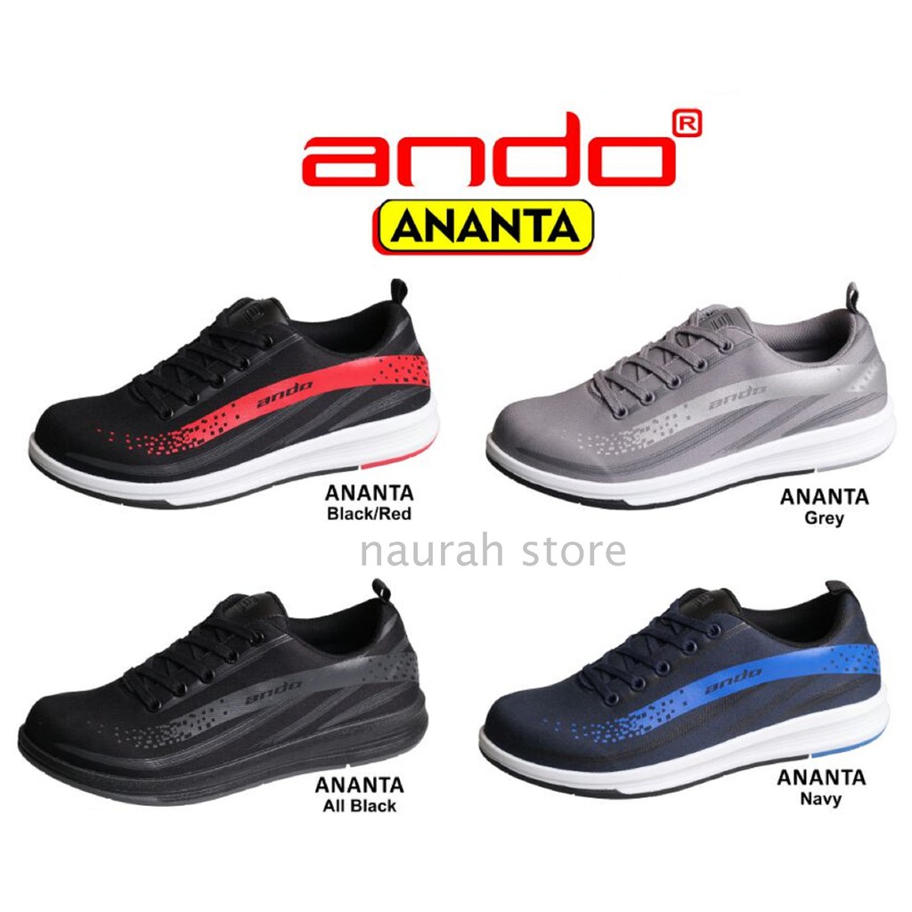 OBRAL TERBATAS !! ANDO ANANTA Sepatu Sport Running Cowok Cewek Keren Asli Original