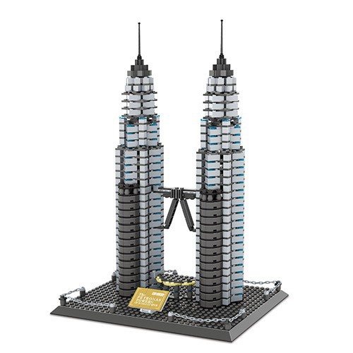 PETRONAS TOWERS OF KUALA LUMPUR MALAYSIA 1175PCS ARCHITECTURE