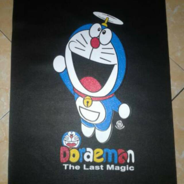 Cover kulit jok motor motif doraemon