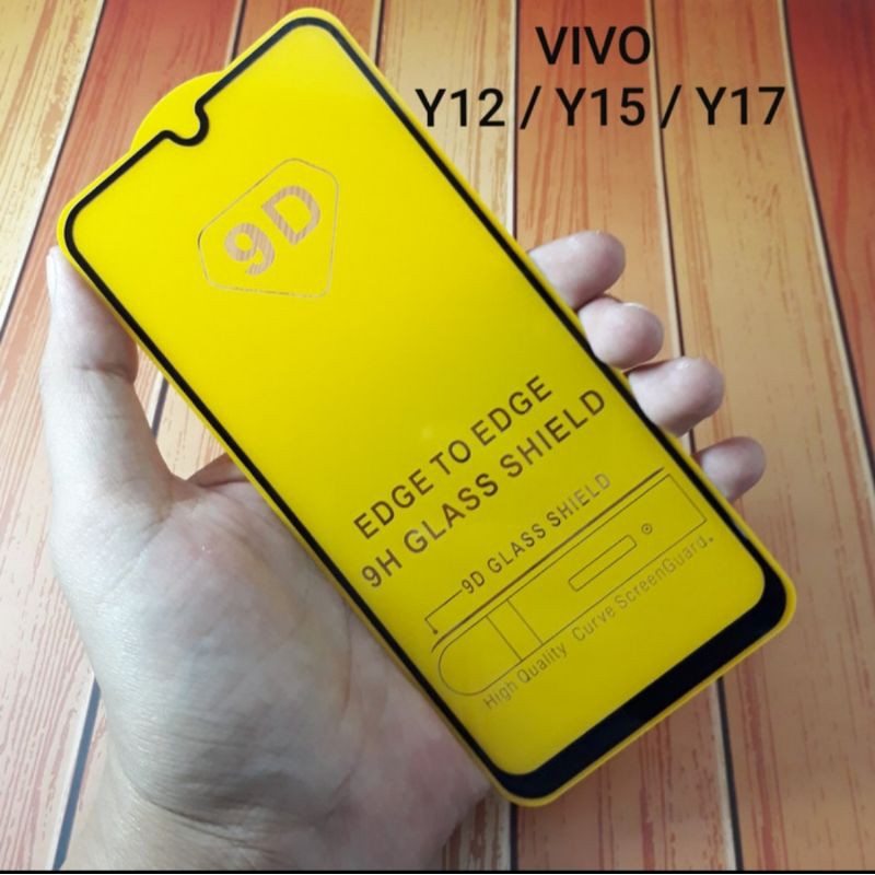 Vivo Y12/Y12i/Y15/Y17 Tempered Glass Full Layar Anti Gores Kaca