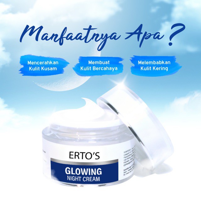 ERTO'S GLOWING NIGHT CREAM / CREAM MALAM GLOWING ERTOS