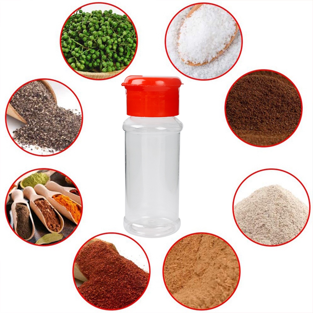 Colorful Lid Spice Pot Pepper Shakers Salt Jar / Plastic Moisture-proof Sealed Seasoning Bottle