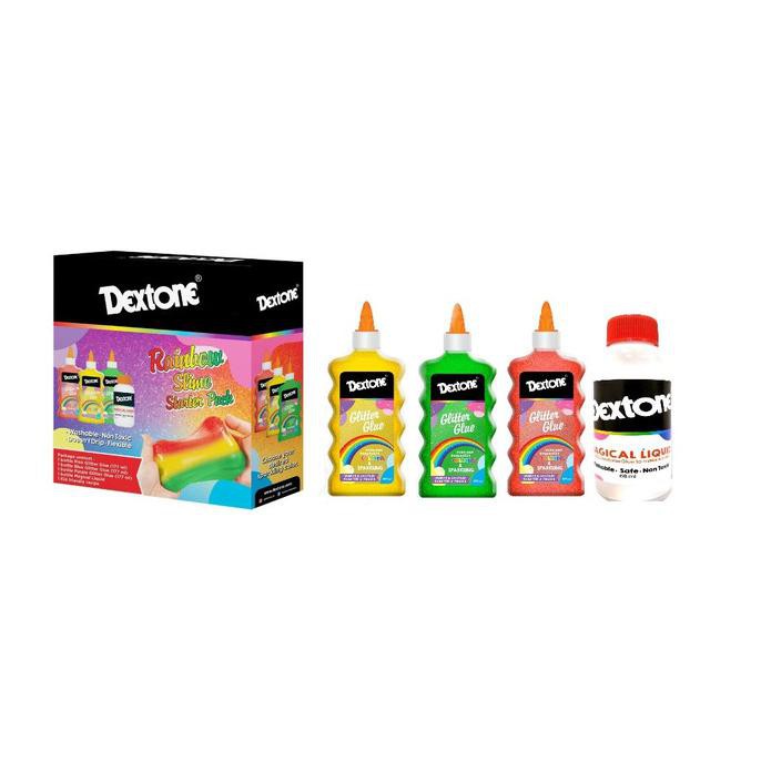 

Cuci Gudang Awal Tahun DEXTONE Lem Glitter / Glitter Slime Kit Crafting UG-167 - Rainbow Cuci Gudang