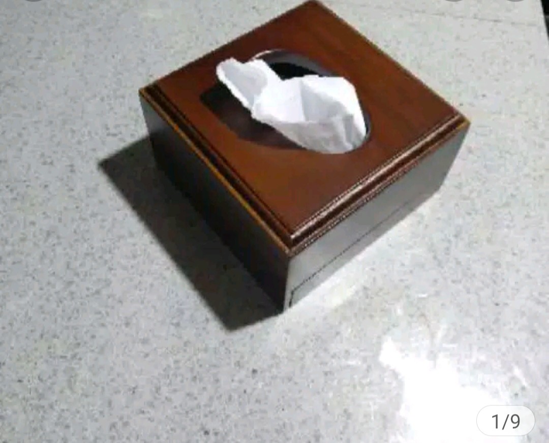 Kotak Tisu Kayu / Walnut Tissue Box 14 X 14 X 8 / Tissue Box Kayu