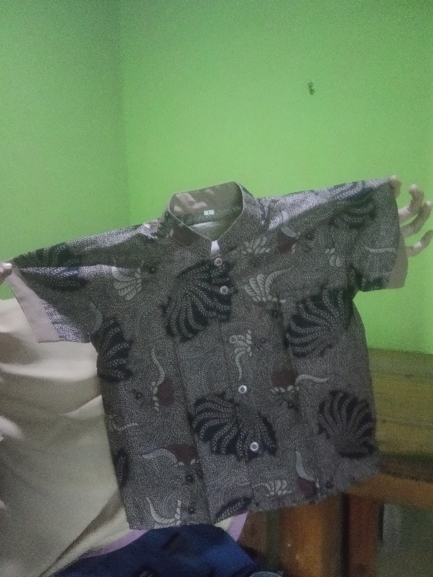 Kemeja Koko Batik Anak Dan Dewasa Motif Sidoasih - Kerang - Kenari