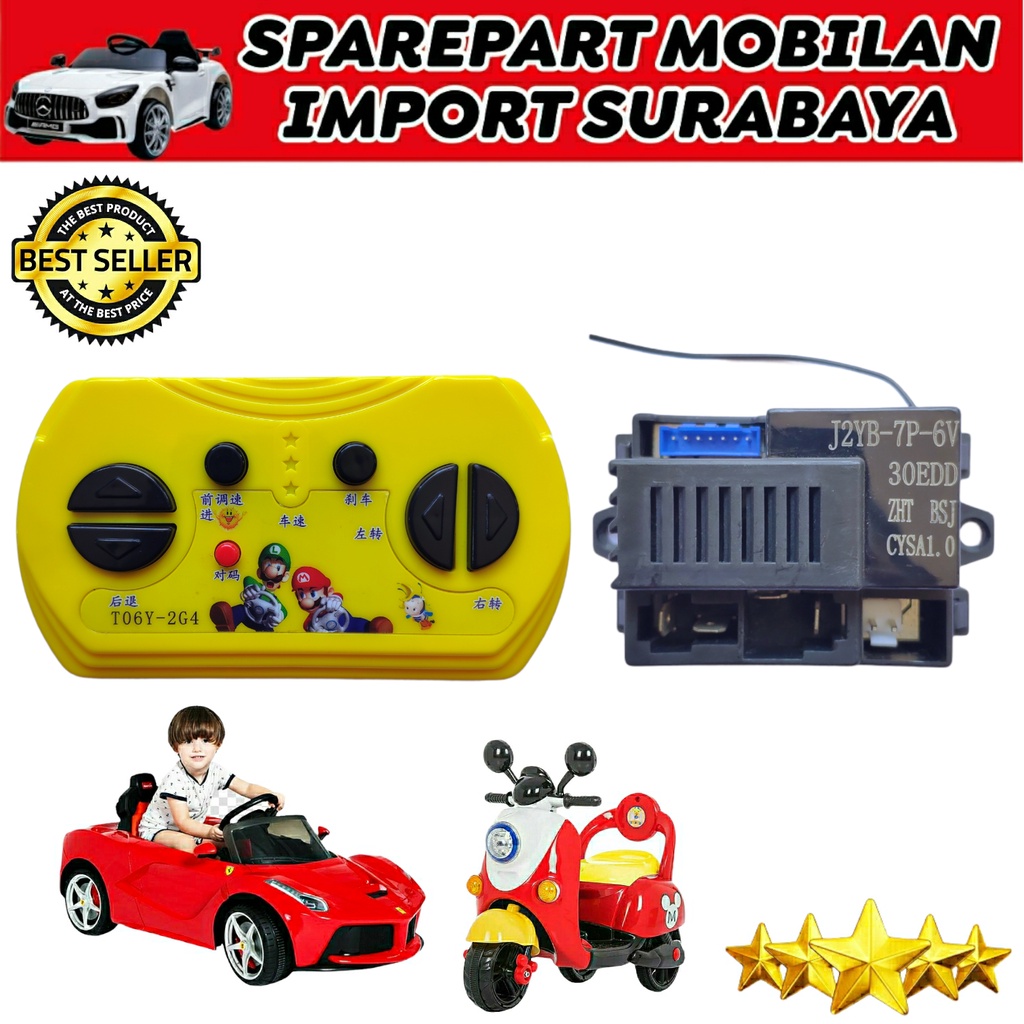 J2YB 7P 6V RECIEVER PMB PLIKO PROTAGE YUKITA LAMBORGHINI MODUL CONTROLLER RC MOBIL AKI MAINAN ANAK 6