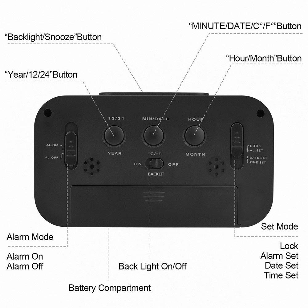 GS8 Jam Meja Digital / Jam Weker Pintar / Digital Smart Alarm Clock Waku Table Clock LED fitur bisa SPEAKER Bluetooth