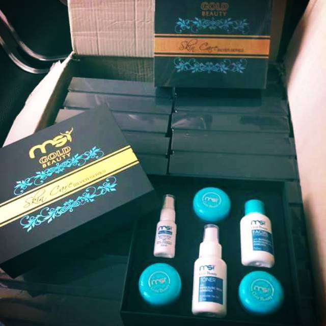 Paket MSI GOLD BEAUTY SILVER SERIES Produk Cream Perawatan Kecantikan Wajah Skincare Premium