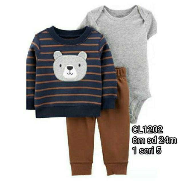Original Setelan 3in1 Jumper Sweater Impor Bahan Katun Premium