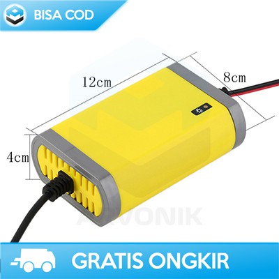 CHARGER AKI MOTOR MOBIL MURAH 12 V 2A TAFFWARE ORIGINAL UD11 OTOMATIS