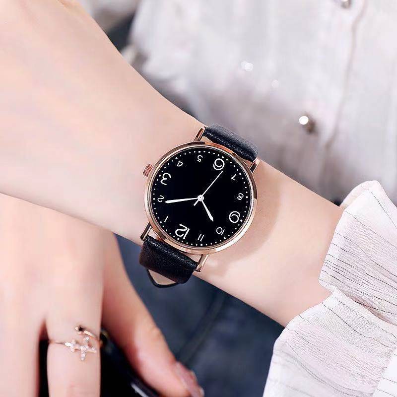 Jam Tangan Wanita Strap Pu Leather Analog / Jam Tangan Wanita Casual Pu Leather Fashion Import