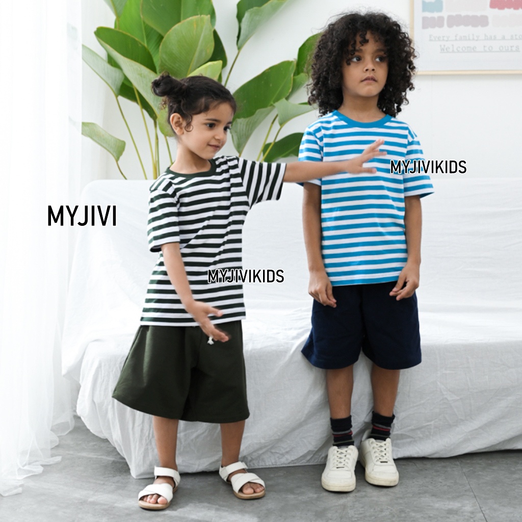 KAOS ANAK STRIPE LENGAN PENDEK BY MYJIVIKIDS