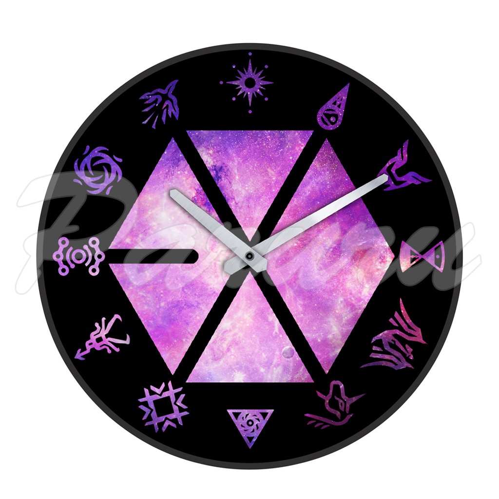 Jam dinding EXO - kode logo galaxy