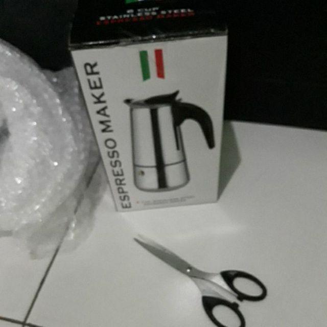 Moka Pot 6 Stainless 300ml Espresso Coffee Maker Teko Kopi 4 Cup