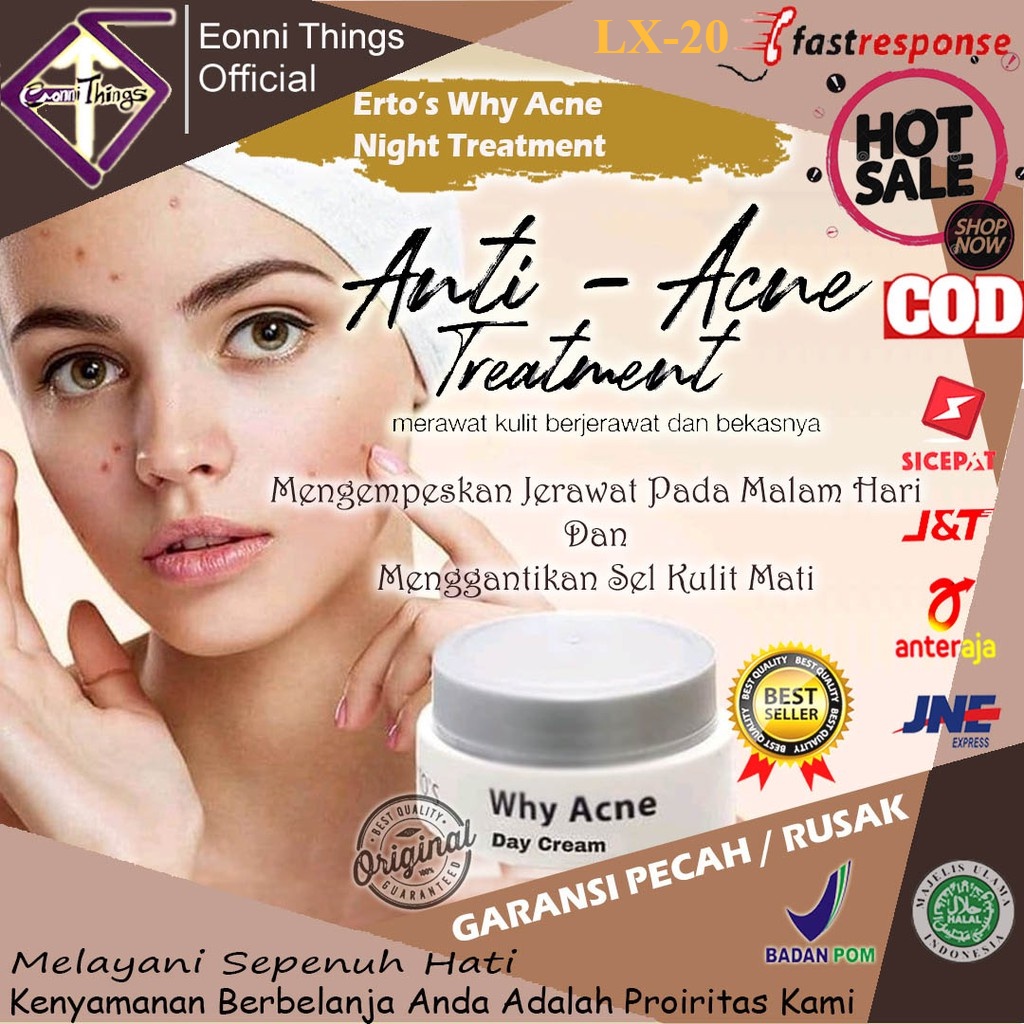 Krim Cream Obat Jerawat Bruntusan Acne Treatment Skincare Skin Care Scincare Skincer Perawatan Kecan