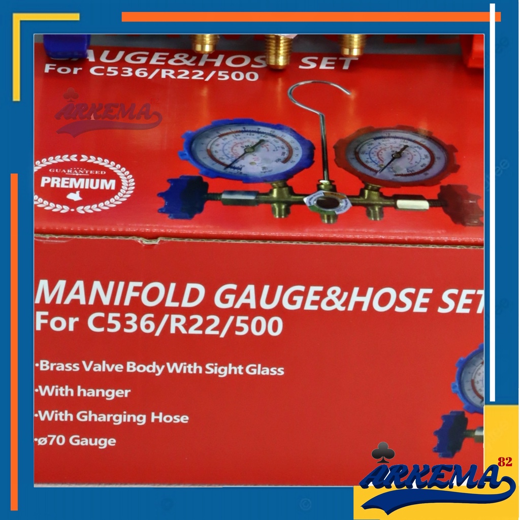 MANIFOLD DOUBLE SMC SET MULTI PREMIUM | MANIFOLD SET R410 R32 R22 R134 R404 R407 | ANALIZER R22