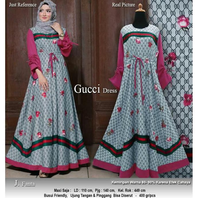 BEST SELLER Baju Busana Muslim Wanita Gamis Syari Pesta Gucci Terbaru TERJAMIN