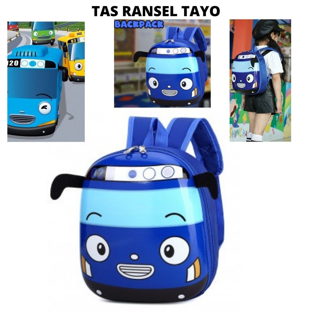 Tas Ransel Backpack Sekolah Anak  Model Spiderman Dan Tayo 111134