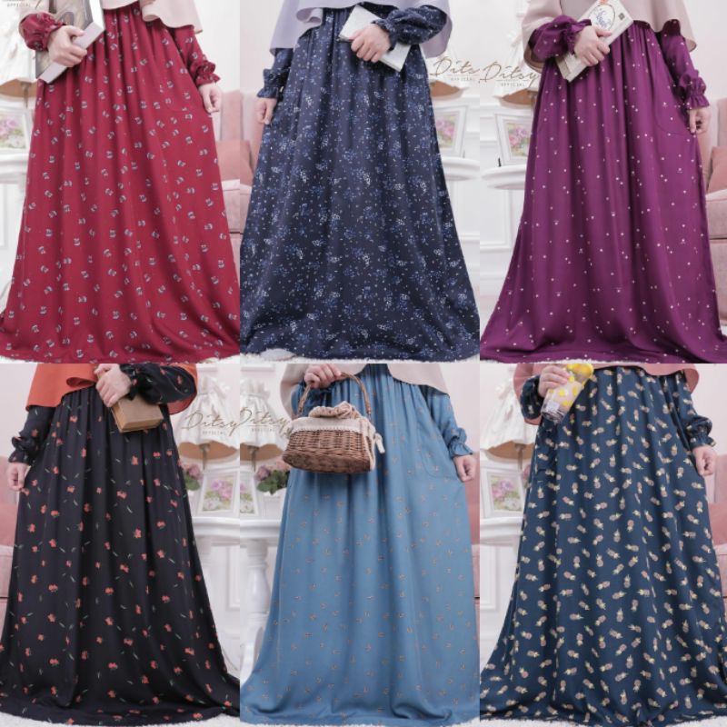 Ditsy Juli/Juni/ April / Maret / Februari / Januari / scatolla plum farren box maroon fur charcoal /