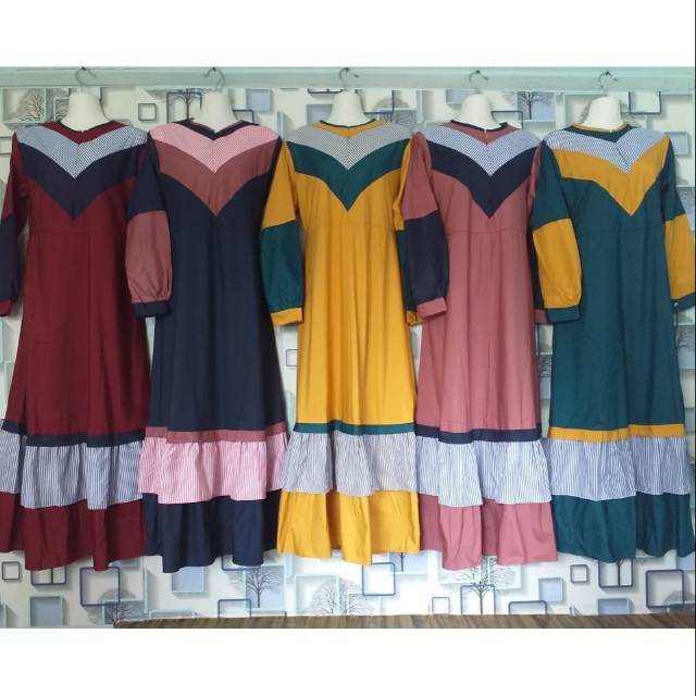 Gamis toyobo kombinasi