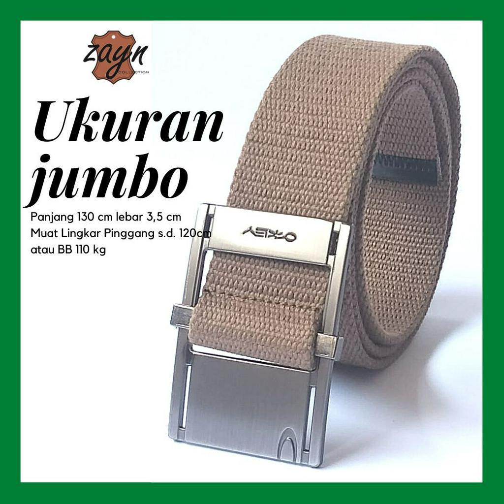 Ikat Pinggang Pria Sabuk Kanvas Buckle Stainless Men Belt Cewek Cowok Gesper Katun Tebal Tactical