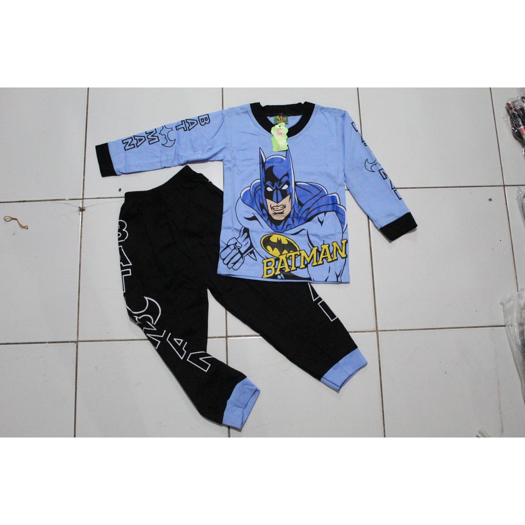 Setelan baju tidur piyama super hero size jumbo 11-13 tahun