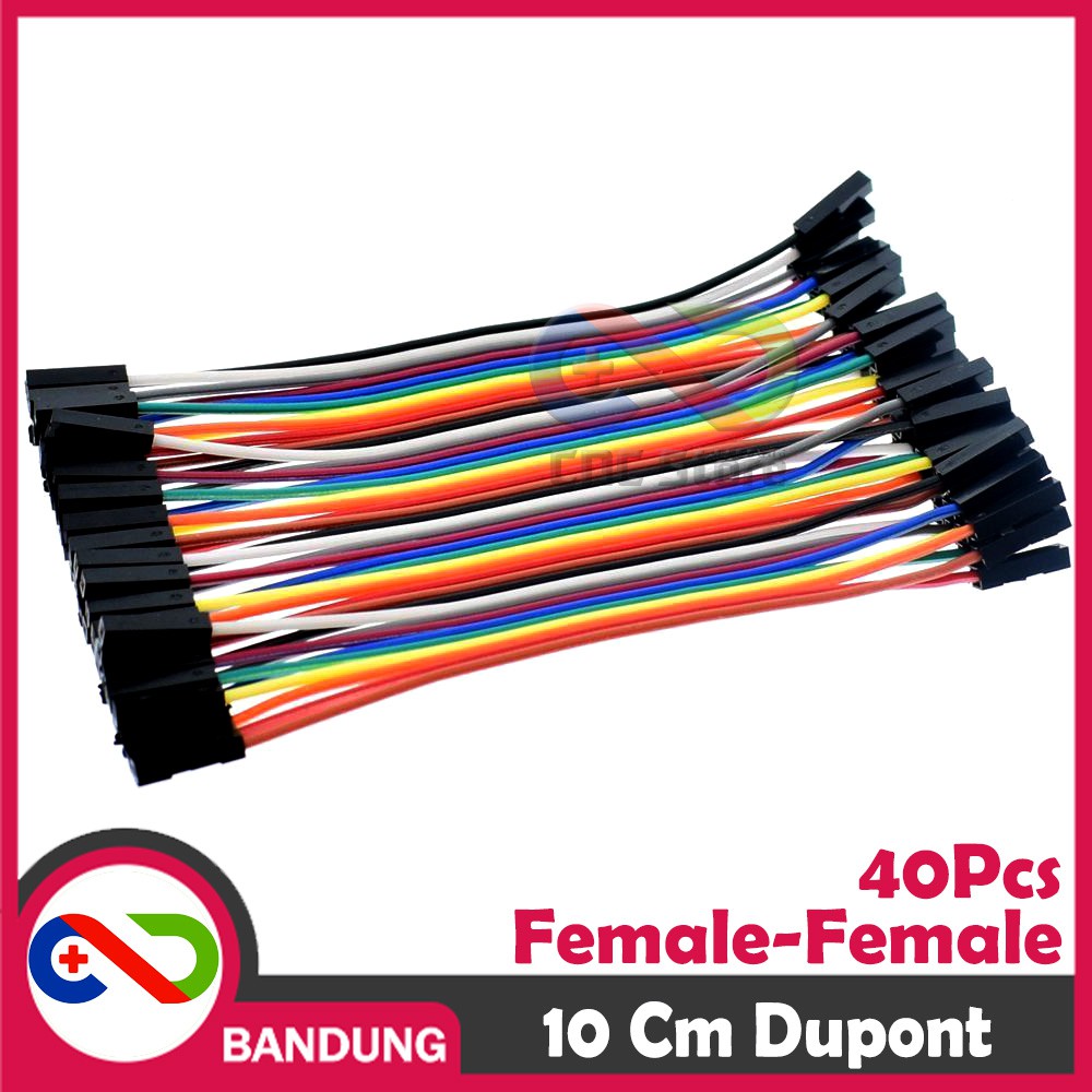 40PCS JUMPER CABLE KABEL 10CM FEMALE TO FEMALE DUPONT