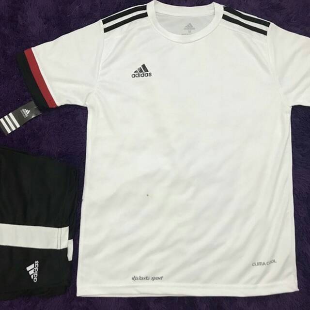 Baju Setelan Futsal Kaos Jersey Futsal AD Putih Termurah Terbaik Terpopuler Import Ori