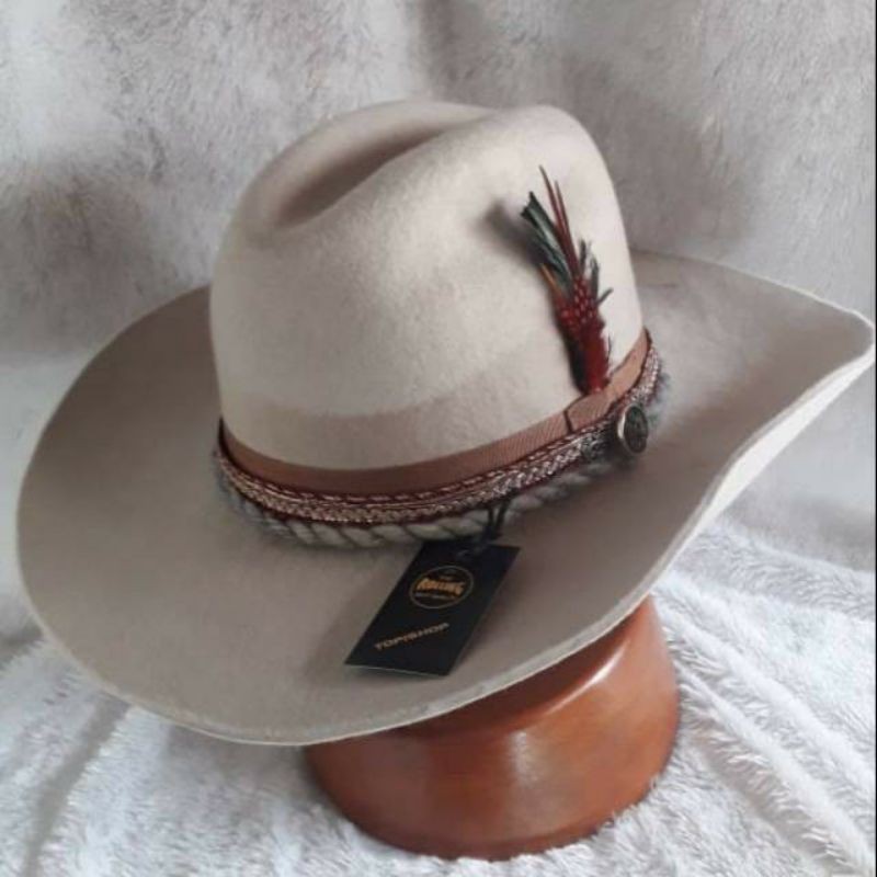 TOPI LAKEN FEDORA LEBAR | TOPY LAKEN MARLBORO | TOPI LAKEN COBOY BAHAN IMPORT